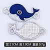 Pode ser Misturado e Vendido em Lotes, Série Oceano DIY Pingente Duplo Pendurado Gota de Óleo de Baleia Acessórios Decorativos, Venda Direta Atacado de Fábrica