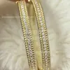 Pulseira de Diamante Inteira com Borda de Contas Rolantes V Ouro Acabamento Fino Estilo Versátil de Moda de Luxo Leve Europeu e Americano Pulseira de Contas para Mulheres Direto do Fabricante