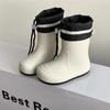 Botas de Lluvia para Padres e Hijos de Verano Boca Ancha Calzado de Agua para Estudiantes al Aire Libre Casual para Jugar en el Agua Antideslizantes Escolares para Niños Caña Media Impermeables