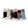 Calcetines de Capa para Niñas Estilo Nuevo Otoño e Invierno, Rodilleras Cálidas de Tendencia con Bloques de Color para Niños, Calcetines de Pantorrilla Estilo Coreano Color Café