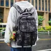 Nova Mochila da Moda com Estampa de Letras para Homens e Mulheres, Adequada para o Dia a Dia, Viagens Casuais, Mochila de Grande Capacidade, Mochila Escolar Tendência para Estudantes