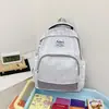 Mochila Listrada Estrela Estilo Coreano Ins para Mulheres, Grande Capacidade, Color-Blocking, Bolsa de Viagem para Estudantes Universitários, Mochila Leve para Campus