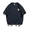 Nova camiseta de verão estilo high street americano, solta, de manga curta para homens, camiseta com estampa retrô de motocicleta para esportes ao ar livre, camiseta da moda