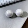 Brincos Exagerados em Forma de Semicírculo com Pérolas Naturais de Imitação, Esféricos, Luxo Leve, Alto Padrão, Estilo Europeu e Americano, Brincos de Nicho para Mulheres