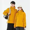 Jaqueta 3 em 1 Hardshell Estilo Montanha para Homens e Mulheres, À Prova de Vento e Impermeável com Costuras Seladas, Casaco de Moda Outdoor para Montanhismo e Caminhada