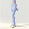 Conjunto Desmontable de Dos Piezas de Pantalones Acampanados de Yoga con Sensación de Segunda Piel con Falda de Cintura Alta que Cubre la Cadera, Pantalones de Yoga Deportivos para Uso al Aire Libre, Pantalones Acampanados para Fitness
