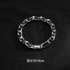 Pulseira Masculina, Aço Titânio, Não Desbota, High-End, Versátil, Joia Popular Hip-Hop, Acessórios Retrô Simples e Personalizados Femininos