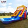 Tobogán Inflable Cuadrado Grande para Niños, Equipo de Juego al Aire Libre, Tobogán de Techo, Tobogán Acuático Inflable con Piscina