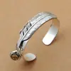 Atacado de fábrica joias série Águia Prata Esterlina s999 pulseira de pena de águia simples retrô para homens pulseira aberta