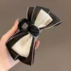 Popular pinza para el pelo de tela esponjosa con encaje de estrellas y lazo de gasa de burbujas, pinza de garra extragrande para recogidos en la parte posterior de la cabeza
