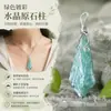 Venta al por mayor Europa y Estados Unidos creativo columna de cristal natural piedra colgante enrollado a mano puro moda personalidad accesorios de joyería Baicuo