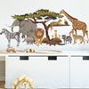 FX-C218 Combinación de Animales del Bosque de Dibujos Animados Elefante León Jirafa Decoración del Hogar Pegatina de Pared