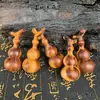 Cabaça de Madeira de Pessegueiro Fulminada Natural Presente da Fortuna Pingente Portátil para Carro Pingente para Cortina de Porta Decoração de Casa