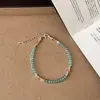 Pulseira Feminina de Cristal Azul Lapidado Fresco, Personalidade Simples de Alta Qualidade, Exquisita, Moda