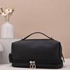 Bolsa de Higiene Pessoal Portátil, Bolsa de Maquiagem Simples, Bolsa de Viagem, Bolsa de Armazenamento para Pincéis de Maquiagem Grande Capacidade em PU de Aparência Sofisticada com Toque de Luxo