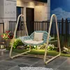 Silla Mecedora de Exterior, Silla Colgante, Cuna Doble para Patio, Hamaca para Terraza de Casa, Jardín, Patio Pequeño, Cesta Colgante, Columpio de Exterior