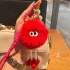 Lindo Conejo Rex Sintético de Piernas Largas Bolita de Carbón Nube Bolso Llavero Colgante Peluche Adorno para Coche Llavero