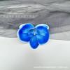 Pinza para el pelo de una sola cabeza con simulación de Phalaenopsis 3D, estilo europeo, con forma de mariposa y flor, accesorios para el pelo, tocado DIY, pinza de pico de pato, pinza lateral