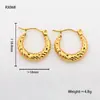 Pendientes Populares Europeos y Americanos de Acero Inoxidable para Mujer, Lujo Accesible Pendientes Elegantes Retro Transfronterizos U Joyería de Acero de Titanio de Gama Alta