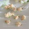 Horquilla elegante francesa dulce Gardenia mini pequeña clip lateral lindo flor clip lateral flequillo clip pico de pato horquilla