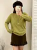 Suéter feminino gola redonda plus size, blusa básica para mulheres, outono e inverno 2026, top de malha de corte solto para mulheres plus size