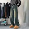 Jeans de pierna recta, corte holgado, de moda para hombre, estilo callejero americano, nueva colección otoño/invierno, pantalón largo retro