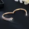 Pulsera de Mujer de Moda Coreana Exquisita con Incrustaciones de Zirconia, Pulsera de Hoja de Lujo Ligero Simple, Venta al por Mayor