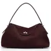 Bolsa feminina de couro legítimo, direto do fabricante, novo modelo 2026, bolsa de mão em camurça fosca, moderna e versátil, bolsa tote de grande capacidade