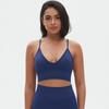 Nuevo sujetador con tirantes de color sólido sin costuras transfronterizo de Europa y Estados Unidos, ropa interior deportiva sexy con espalda hermosa, chaleco de yoga para correr y fitness