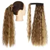 Peluca de Cola de Caballo Sintética Personalizada para Amazon, Estilo Europeo y Americano Fibra Sintética Cabello Largo Naturalmente Rizado Cola de Caballo Sintética