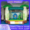 Castillo Inflable Torre Tobogán Combinación Material de PVC Espeso Resistente al Desgaste Equipo para Parque Infantil al Aire Libre