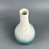 Decoración del hogar de lujo ligero estilo nórdico, jarrón de cerámica de color degradado para flores frescas y secas, adorno decorativo para sala de estar, mesa de comedor y entrada