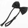 Corbata de Lazo Jk de Estilo Japonés para Mujer, Perezosa sin Nudo Rojo Vino Accesorio para Corbata de Camisa de Estudiante, Color Sólido Negro Estilo Universitario