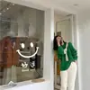 Ins Estilo Nórdico Cara Sonriente Buena Suerte Puerta de Cristal Ventana Espejo de Maquillaje Tienda Creativa Decoración de Pared Pegatina Pintura