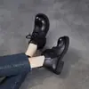 Outono/Inverno 2026 Novas Botas Martin Retrô Britânicas de Cabeça Grande Femininas Couro de Vaca Cano Alto Salto Grosso Solado Grosso Couro Genuíno Botas Curtas
