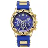 Reloj Popular al por Mayor para Hombre de Gama Alta con Correa de Silicona y Tres Esferas, Reloj de Cuarzo No Mecánico de Moda Casual de Negocios