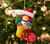 Nueva serie de calcetines de Navidad transfronterizos, decoración de árbol de Navidad con ambiente festivo para coche, colgante acrílico para mochila