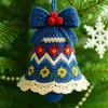 Árbol de Navidad Campana Colgante para Coche Adorno Animal de Ganchillo Decoración Transfronteriza Acrílico Nuevo Producto Diseño Plano Realista
