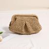 Bolso Bandolera Tejido de Paja Más Vendido Transfronterizo, Nuevo Bolso Tejido tipo Clutch Liso Plegado, Bolso de Playa para Vacaciones para Mujer
