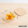 Patrón Vertical Tapa de Bambú Caja de Almuerzo de Vidrio Caja de Almuerzo Sellada Caja de Almuerzo para Calentar en Microondas Caja Rectangular de Conservación