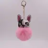 Colgante de Bolsa Bola de Pelo de Cachorro Lindo Muñeco de Dibujos Animados Creativo Llavero de Felpa Colgante para Mochila Escolar de Estudiante Regalo