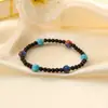 Pulsera de cuentas de piedra ojo de tigre natural estilo ins de temperamento de moda con cuentas redondas facetadas para hombres y mujeres al por mayor transfronterizo Europa y Estados Unidos