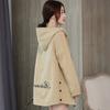 Rompevientos para mujer de longitud media 2025 primavera y otoño moda coreana nueva parte superior casual para mujer tops verde militar talla grande