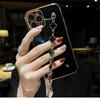 Adecuado para funda de teléfono móvil Samsung S26Ultra, Pulsera de Borde Recto Galvanizado, Funda Protectora S25Fe, S24A37A56, Sensación de Alta Gama