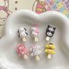 Horquilla de Sanrio con forma de paleta de colores sólidos, mini flequillo de dibujos animados para estudiantes, accesorio para el cabello con clip lateral