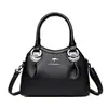 Bolsas femininas transfronteiriças novo modelo 2026 para meia-idade e idosos, bolsa de mãe elegante, bolsa transversal, bolsa de ombro feminina, bolsa de mão em couro macio