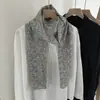 Estilo Retro Primavera e Outono Pequena Estampa Floral Toque de Algodão e Linho Lenço Grande Xale de Viagem com Ar Condicionado Ombro Pescoço Estilo Coreano Lenço de Seda Feminino