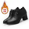 2026 Novo Modelo Laço Salto Grosso Antiderrapante Durável Couro Macio Versátil Salto Alto Decote Profundo Amarração Frontal Moda Sapatos Femininos
