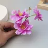 Decoración de flor de tres cabezas para sesiones de fotos y actuaciones, accesorios DIY, materiales de tela de seda, flores artificiales para bodas, atrezo floral al por mayor