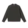 Nova coleção de primavera e outono: Camiseta de manga comprida, gola redonda, color block, manga raglã, 260g de peso pesado, uma peça de cima moderna e simples para homens e mulheres, perfeita para casais